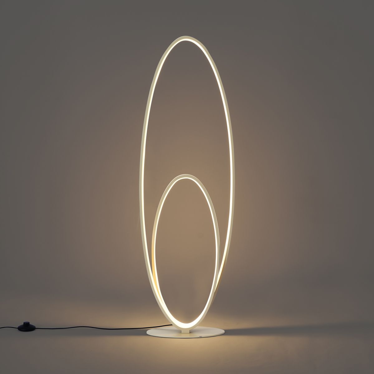 Design vloerlamp beige incl. LED 3-staps dimbaar - Boomerang