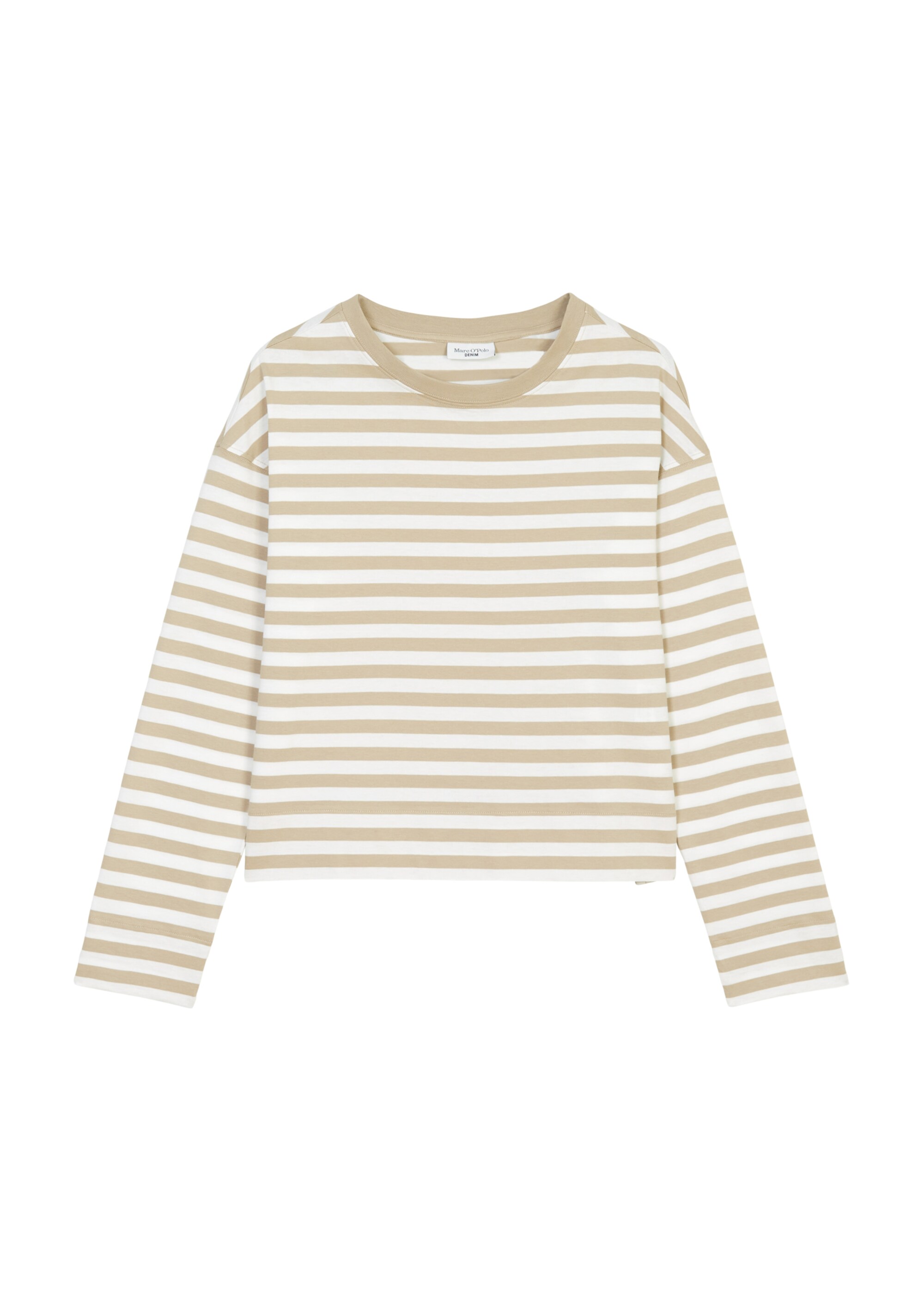 Ringel-Longsleeve loose aus garngefärbter Bio-Baumwolle