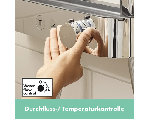 Douchekolom incl. thermostaat hansgrohe Pulsify S 260 2jet eco met ShowerTablet Select 400 chroom/grafiet 24241000