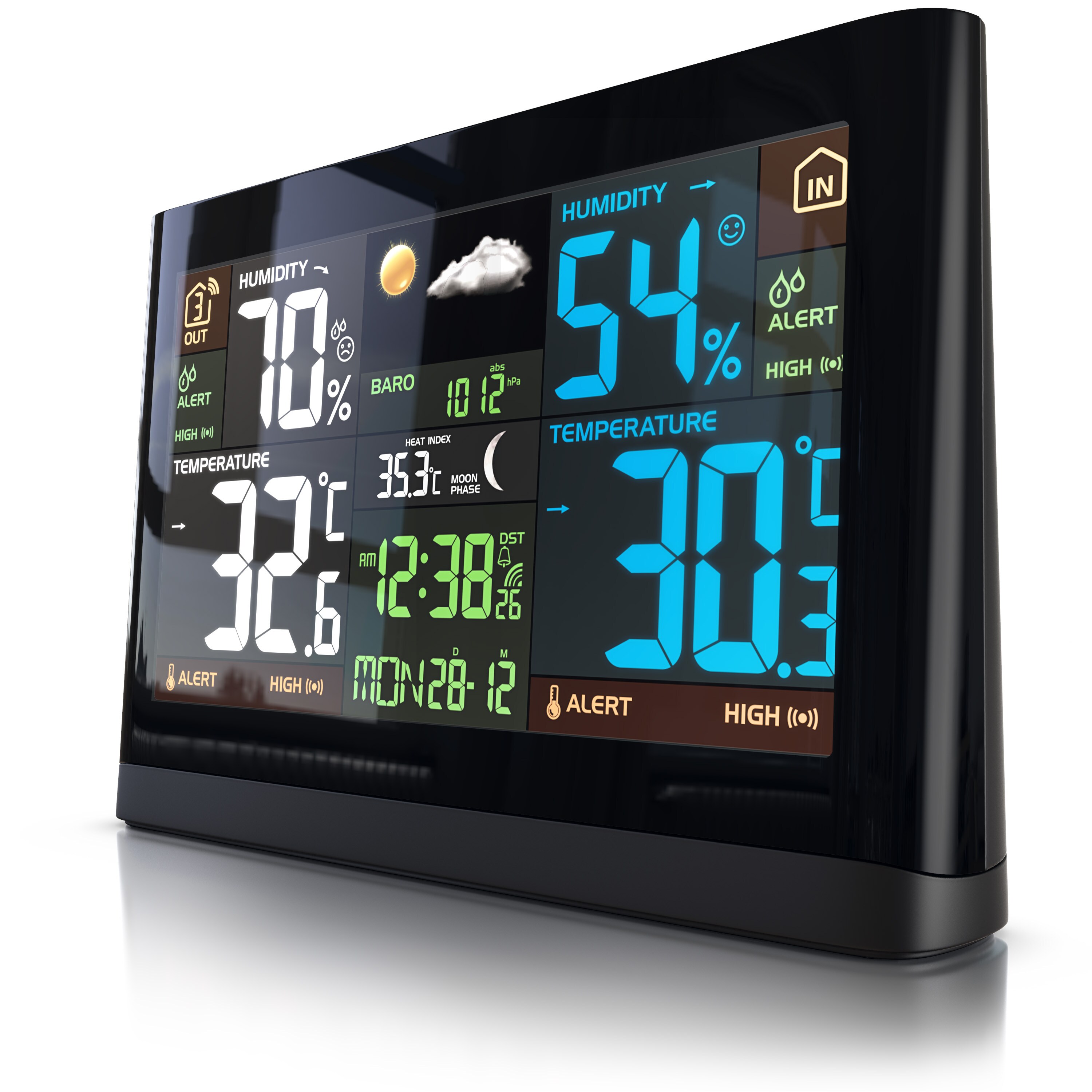 BEARWARE Funkwetterstation - Luftdruck - Temperaturtrend- Wetterprognose