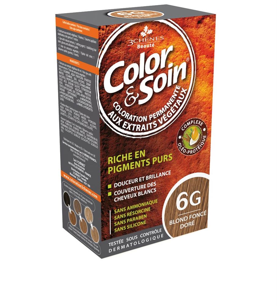 COLOR & SOIN Coloration 6G blond foncé doré 135 ml