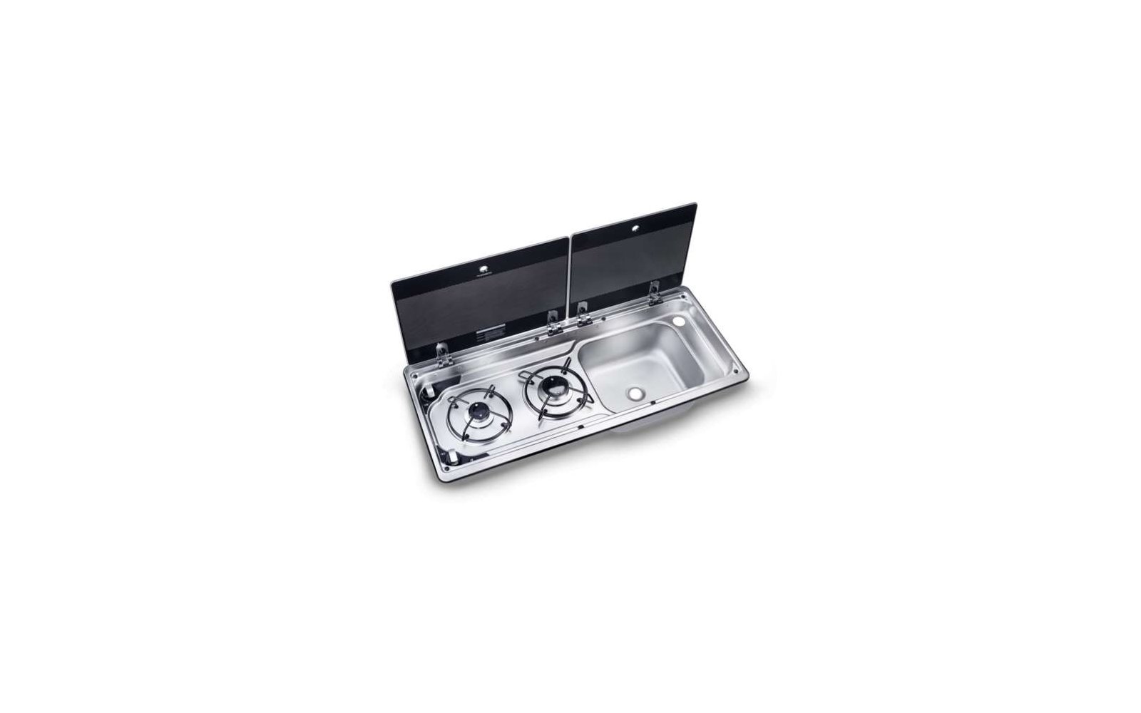 Dometic MO 9722L 2-flammiges Kochfeld und Spüle links