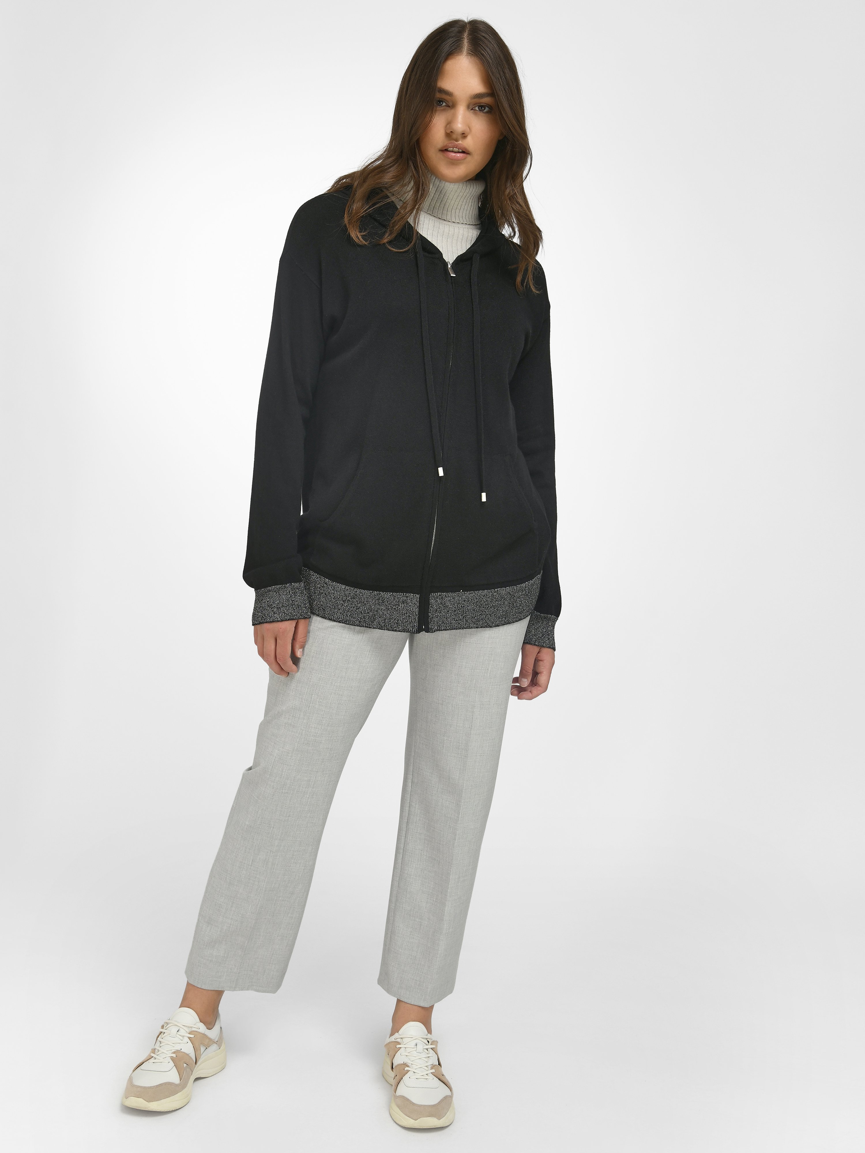 Hoodie-Strickjacke