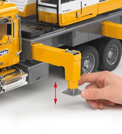 Bruder Arbejdsmaskine - MACK  Grønite Liebherr Kranbil - 02818