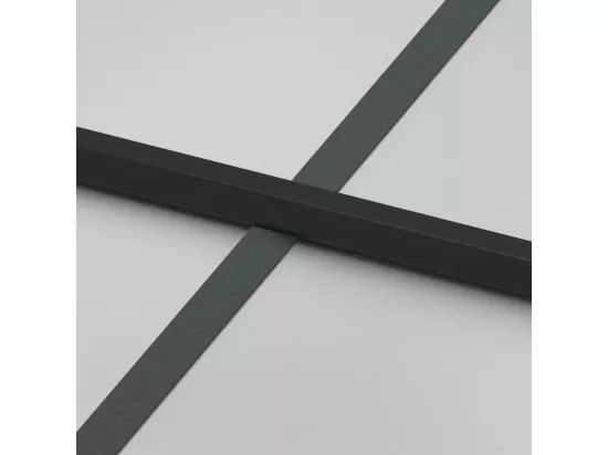 Porte intérieure mince noir 83x201,5 cm verre trempé aluminium