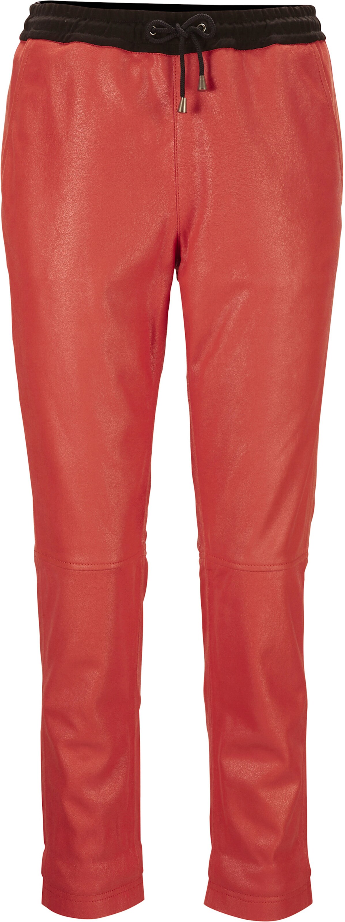 heine Leder-Jogpants in koralle