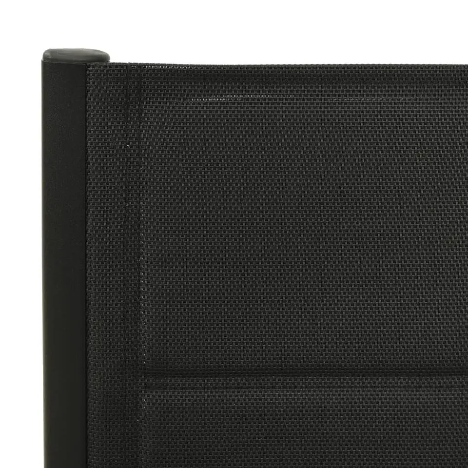 vidaXL - Stapelbare Stoel - Zwart - Aluminium - 2 stuks