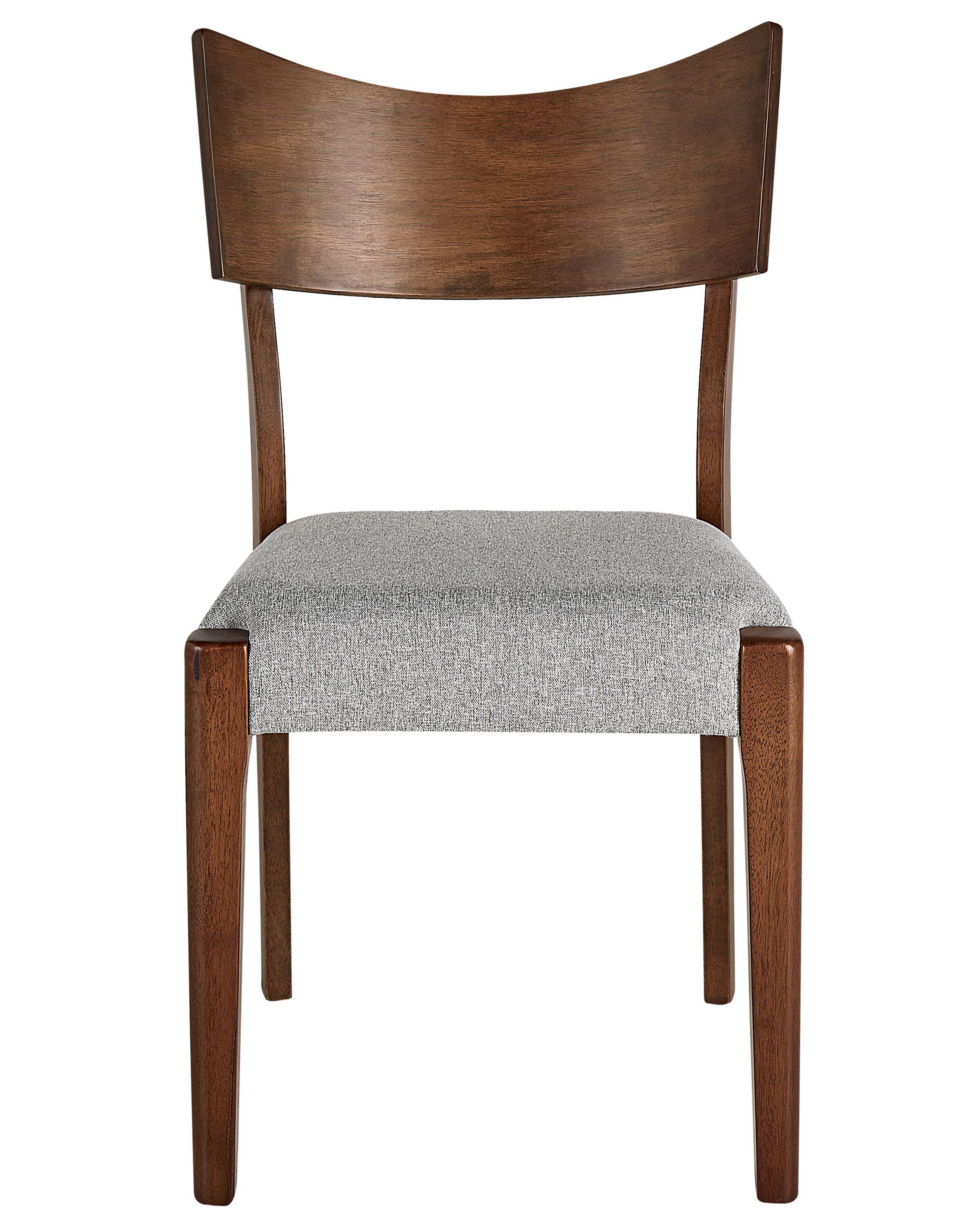 Set van 2 eetkamerstoelen EDEN Hout Lichtgrijs
