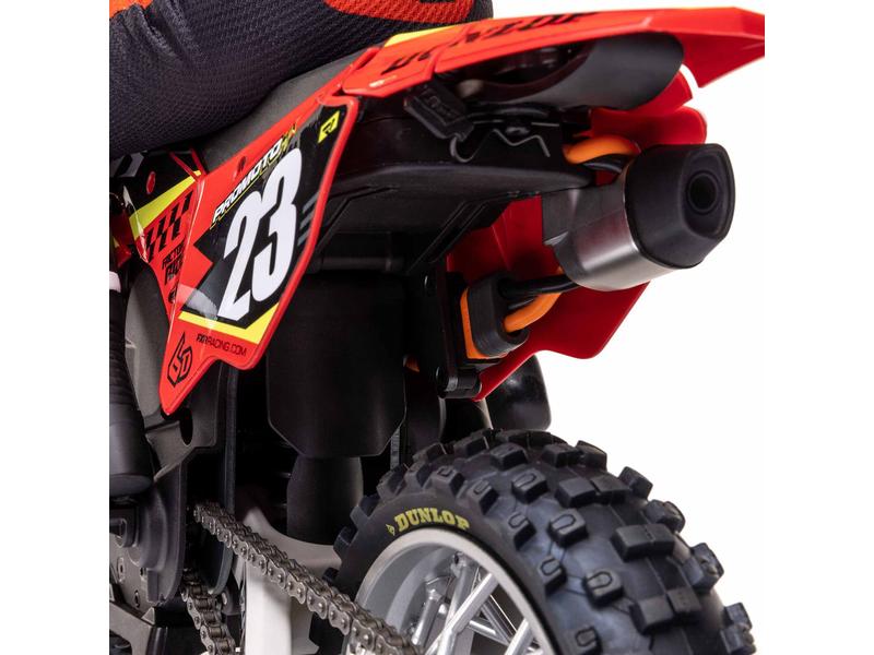 Team Losi Motorrad Promoto MX Rot, ARTR, 1:4 Leistungsstarkes RC Motocross Bike