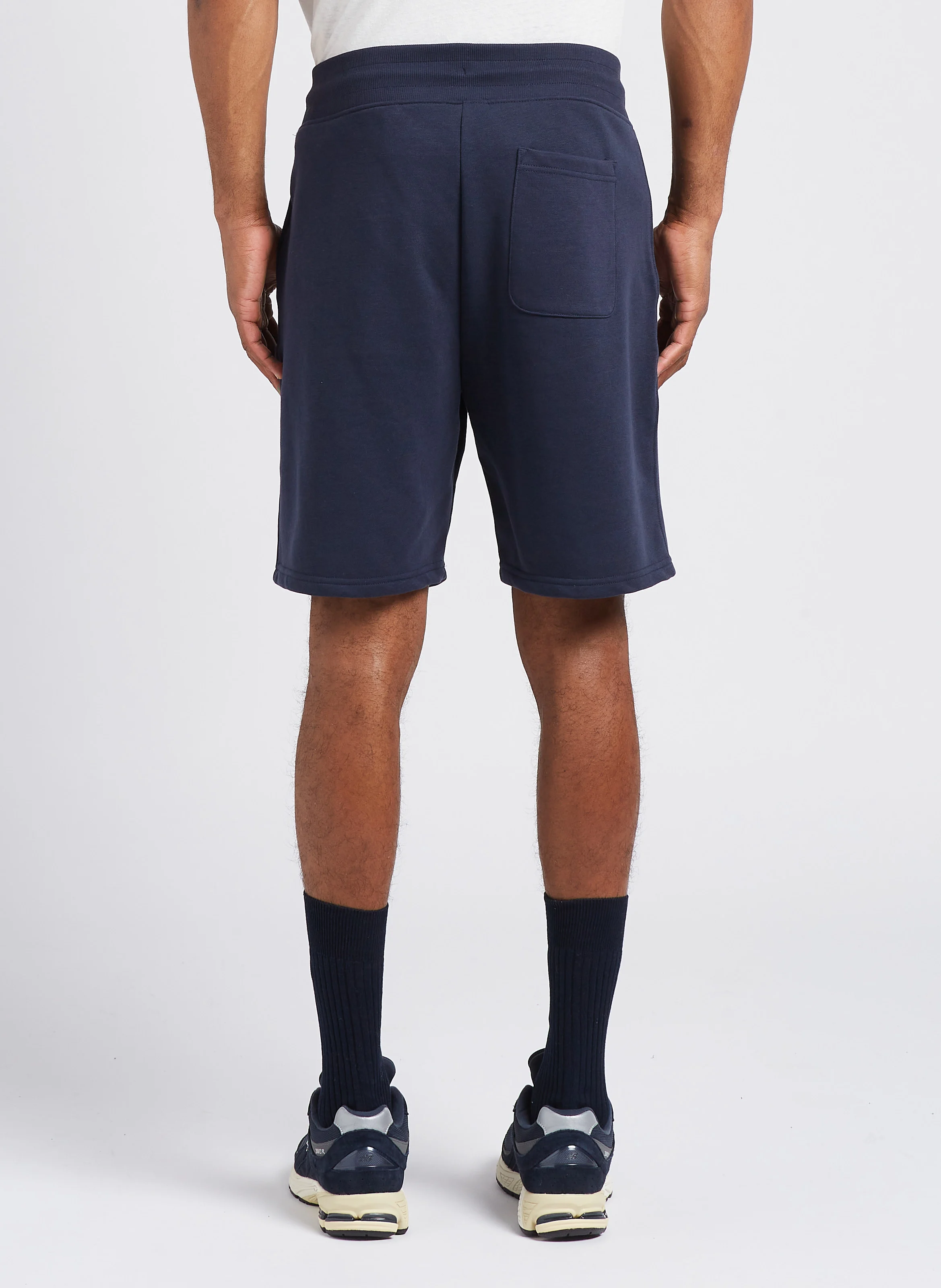 Short droit en coton molletonné| Bleu