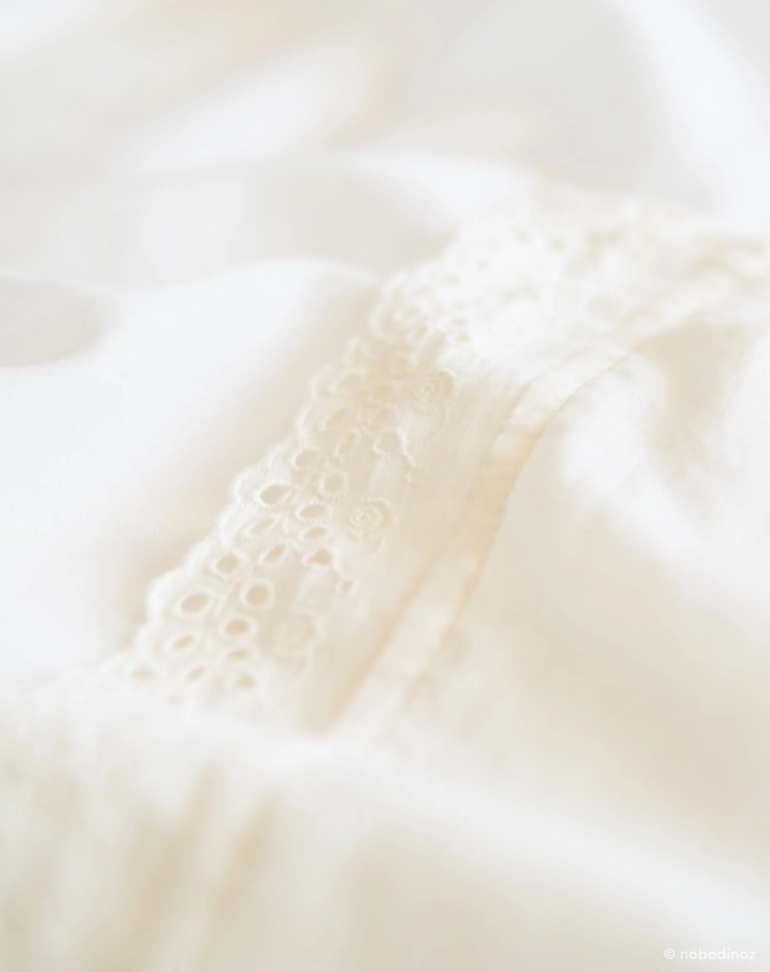 Housse de couette de berceau vera eyelet lace 100x150 | Blanc