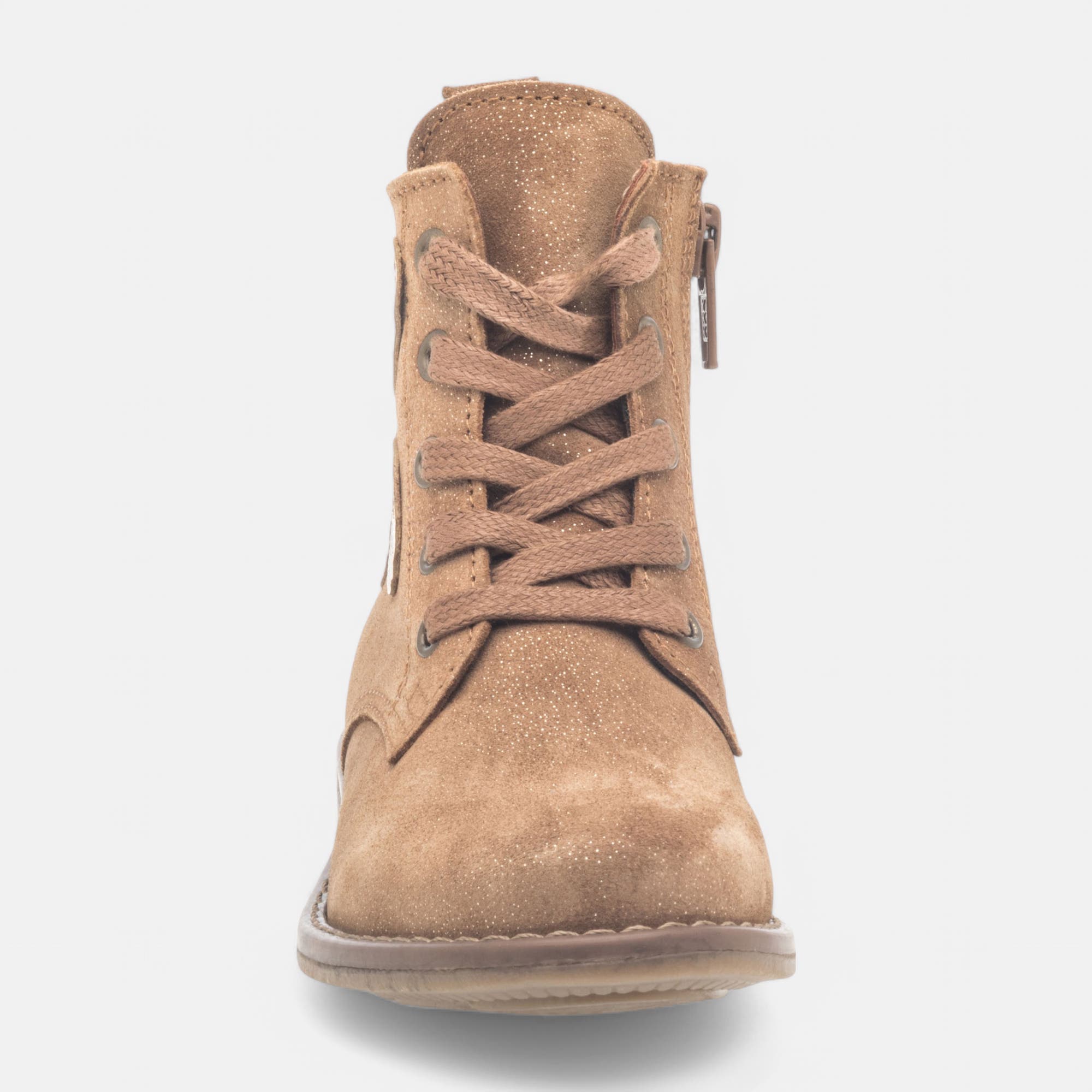 Boots Fille en cuir cognac