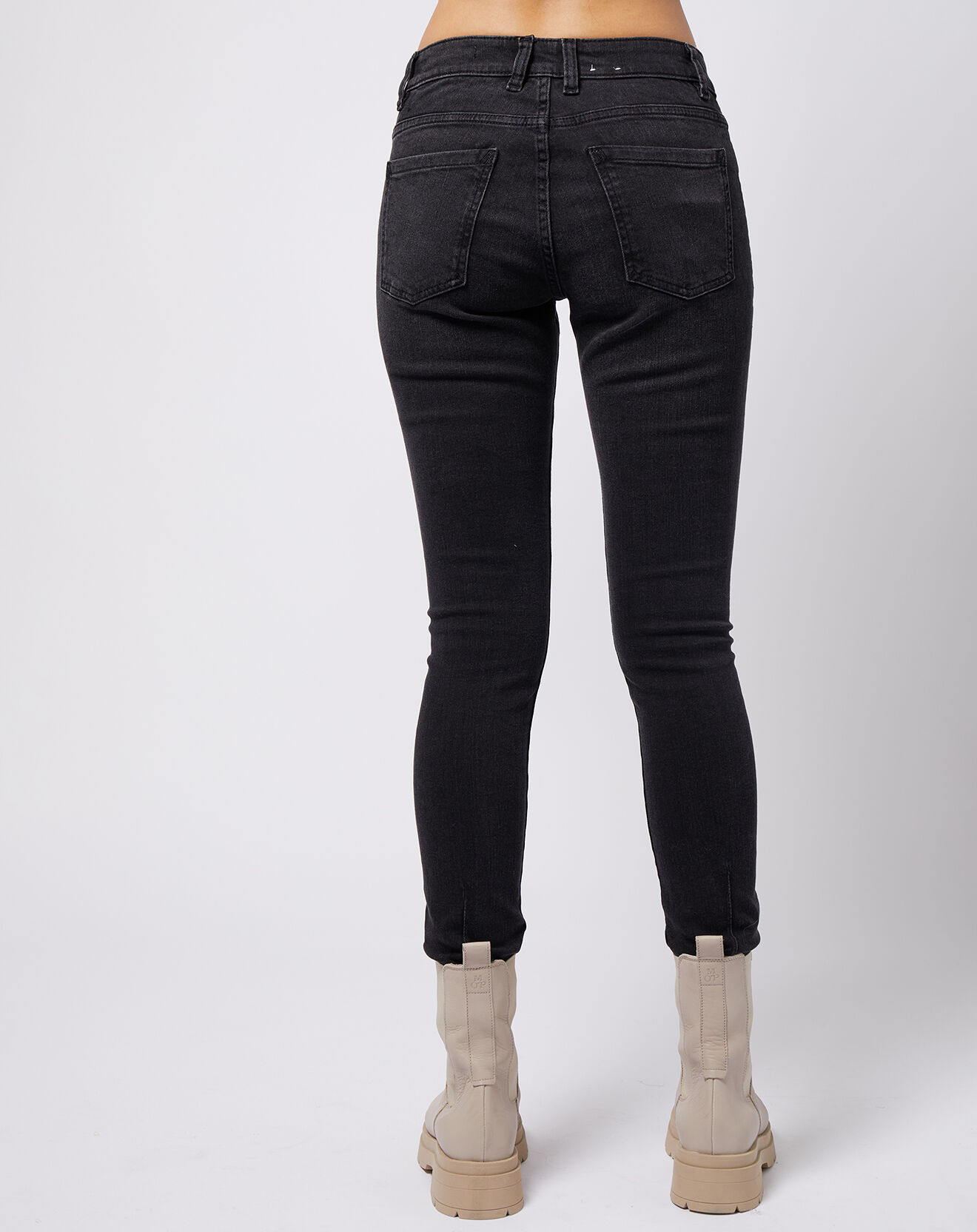 Esprit Jegging à taille mi-haute Slim Fit délavé gris foncé