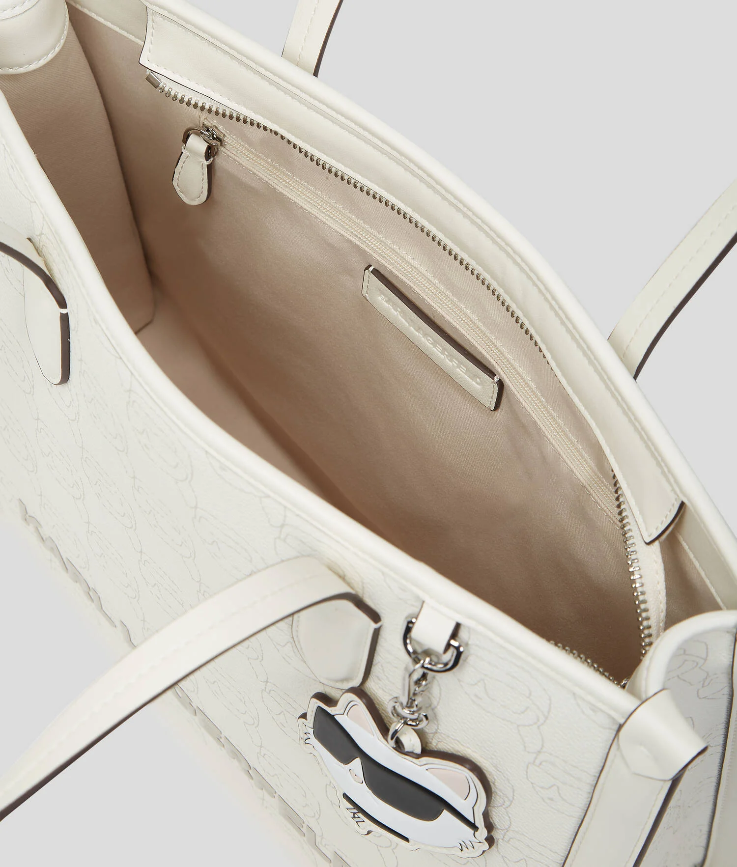 SAC CABAS IKON TAILLE MOYENNE - Blanc cassé NFT imprimé sur toute la surface