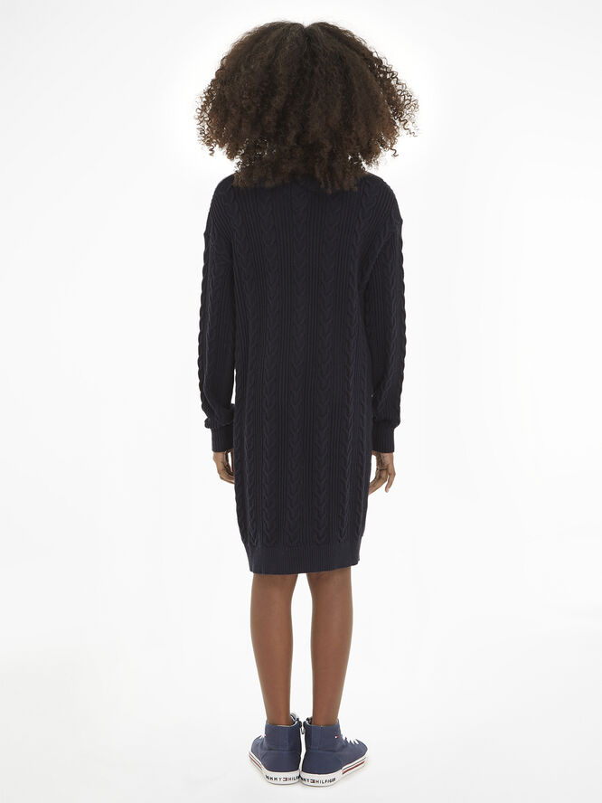 Tommy Hilfiger CABLE SWEATER DRESS Desert sky