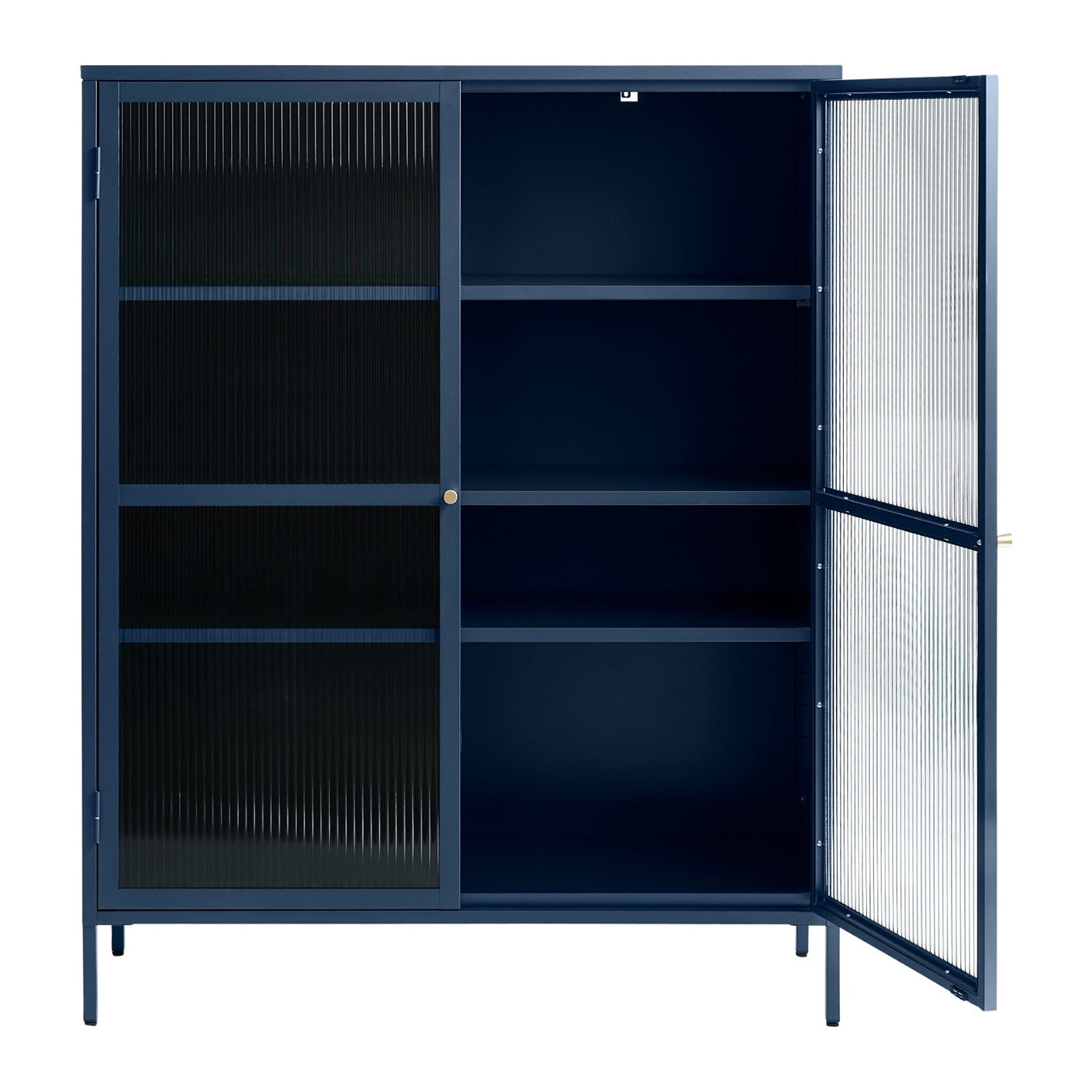 by fonQ Opal Vitrinekast - H 140 cm - Navy