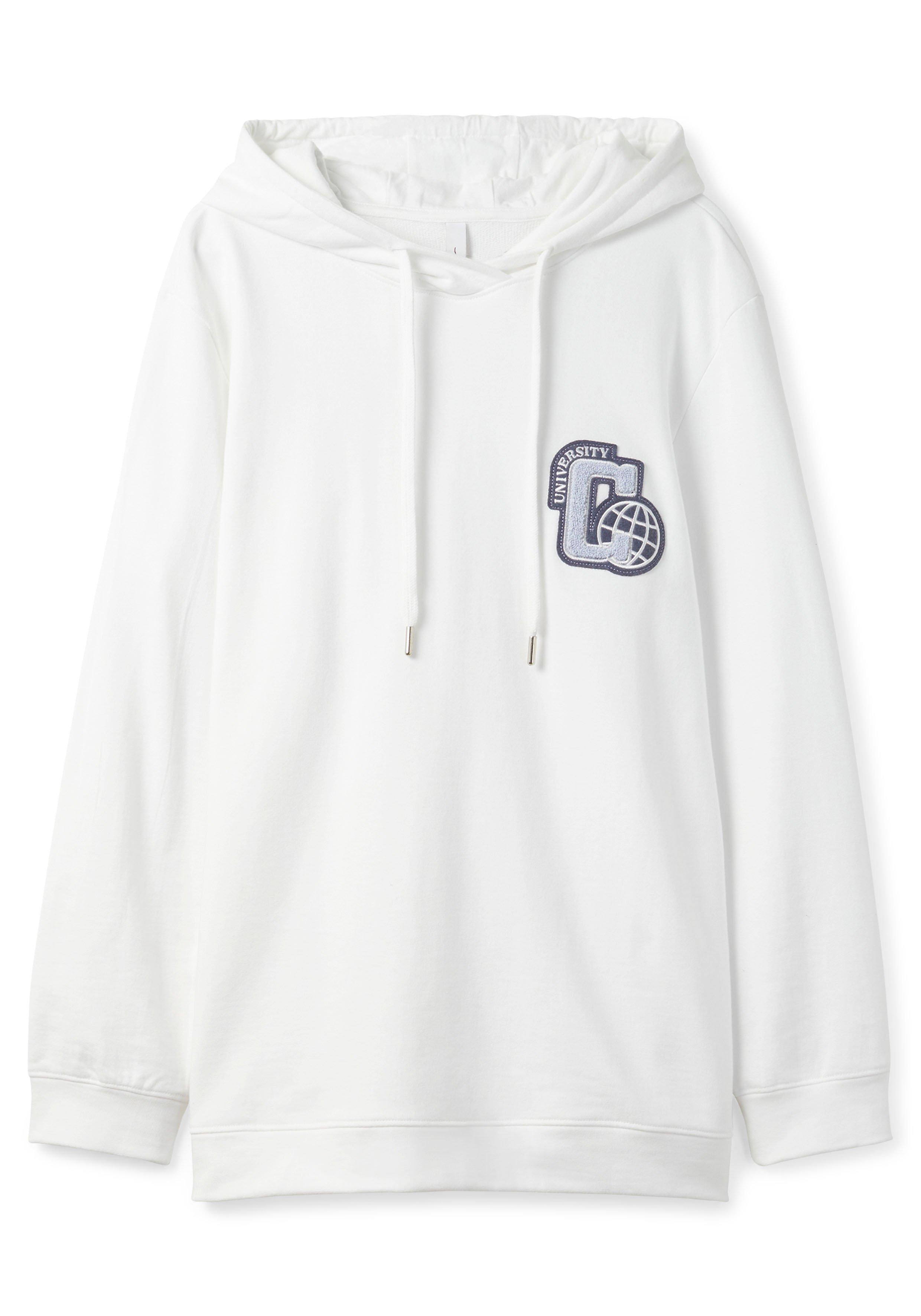 Sweatshirt mit Kapuze und College-Applikation