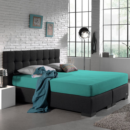 HC Dubbel Jersey Hoeslaken - Turquoise