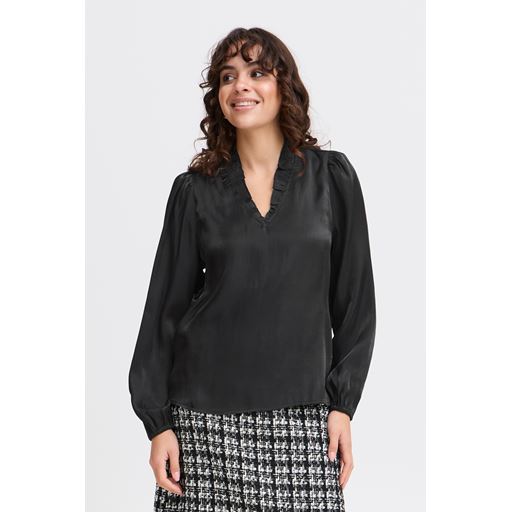Fransa Yolanda Bluse, Black, XXL