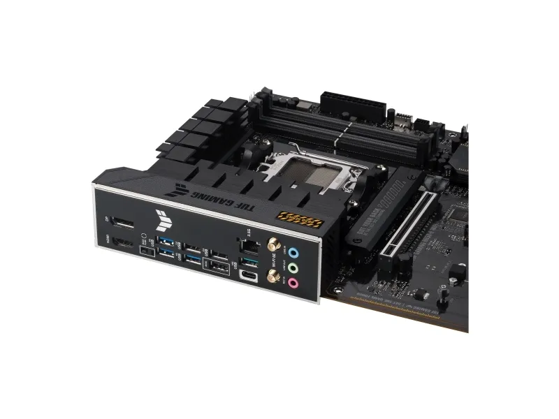 ASUS TUF GAMING B650-E WIFI - Bundkort - ATX - Socket AM5 - AMD B650 Chipset - USB-C Gen2, USB 3.1 Gen 2 - Wi-Fi 6E, Bluetooth - onboard grafik (CPU påkrævet) - HD Audio (8-kanaler)