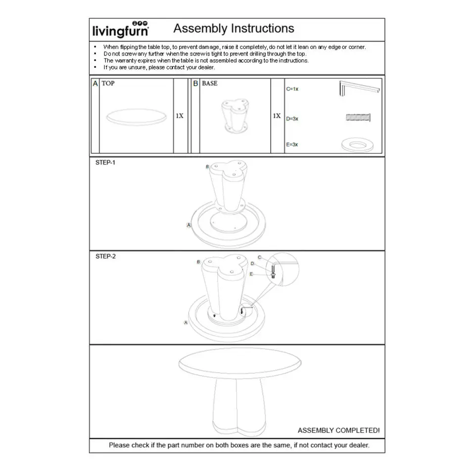 Eettafel Rond Ø130cm - Zand Beton - 2-4 Personen - Sandy