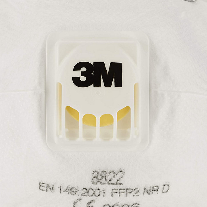 Masque anti-poussières coque + soupape 3M, lot de 3