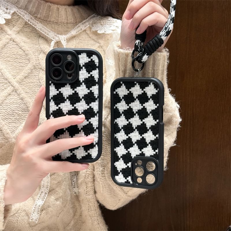 Elliure - Checker telefoonhoesje - iPhone 16 Pro Max / 16 Pro / 16 Plus / 16 / 15 Pro Max / 15 Pro / 15 Plus / 15 / 14 Pro Max / 14 Pro / 14 Plus / 14 / 13 Pro Max / 13 Pro / 13 / 13 Mini