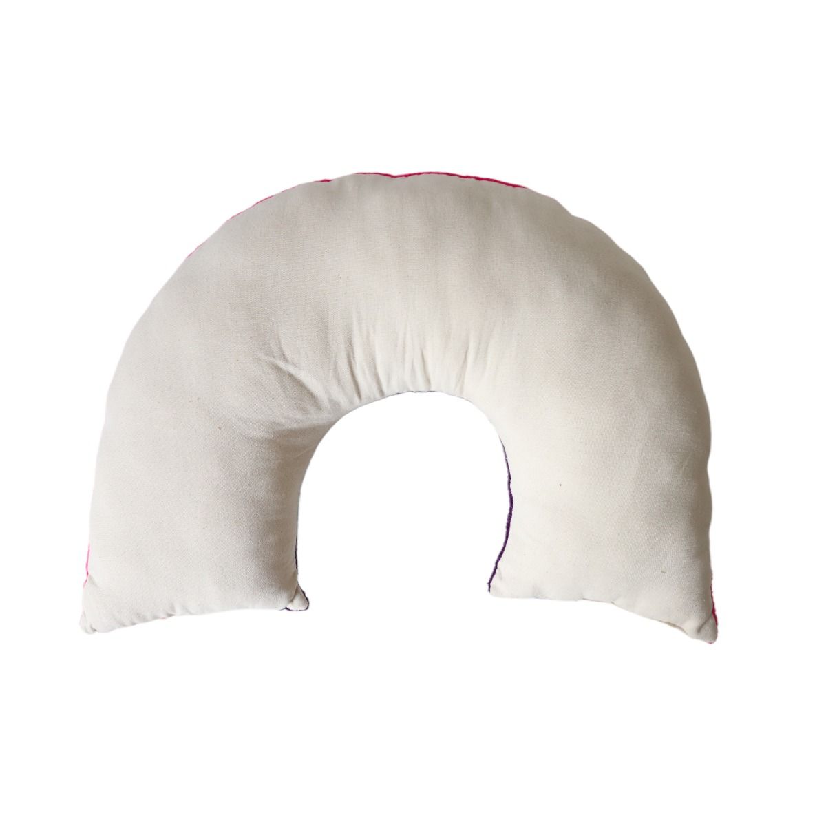 Coussin Punch Needle arc-en-ciel brodé Jolie saison
