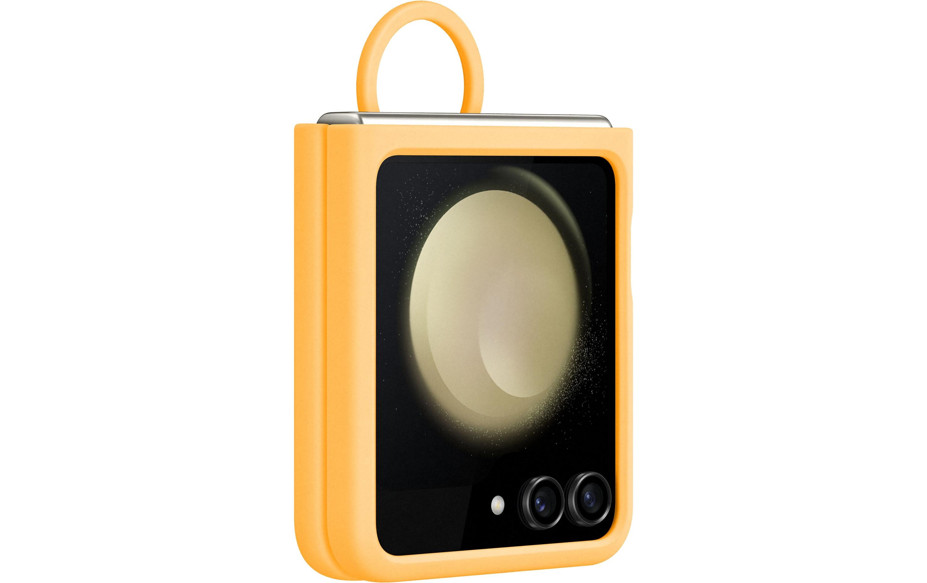 Back Cover EF-PF731 Silicon Case Galaxy Z Flip5 mit RingSilikon-Schutzhülle mit Ring für das Samsung Galaxy Z Flip5