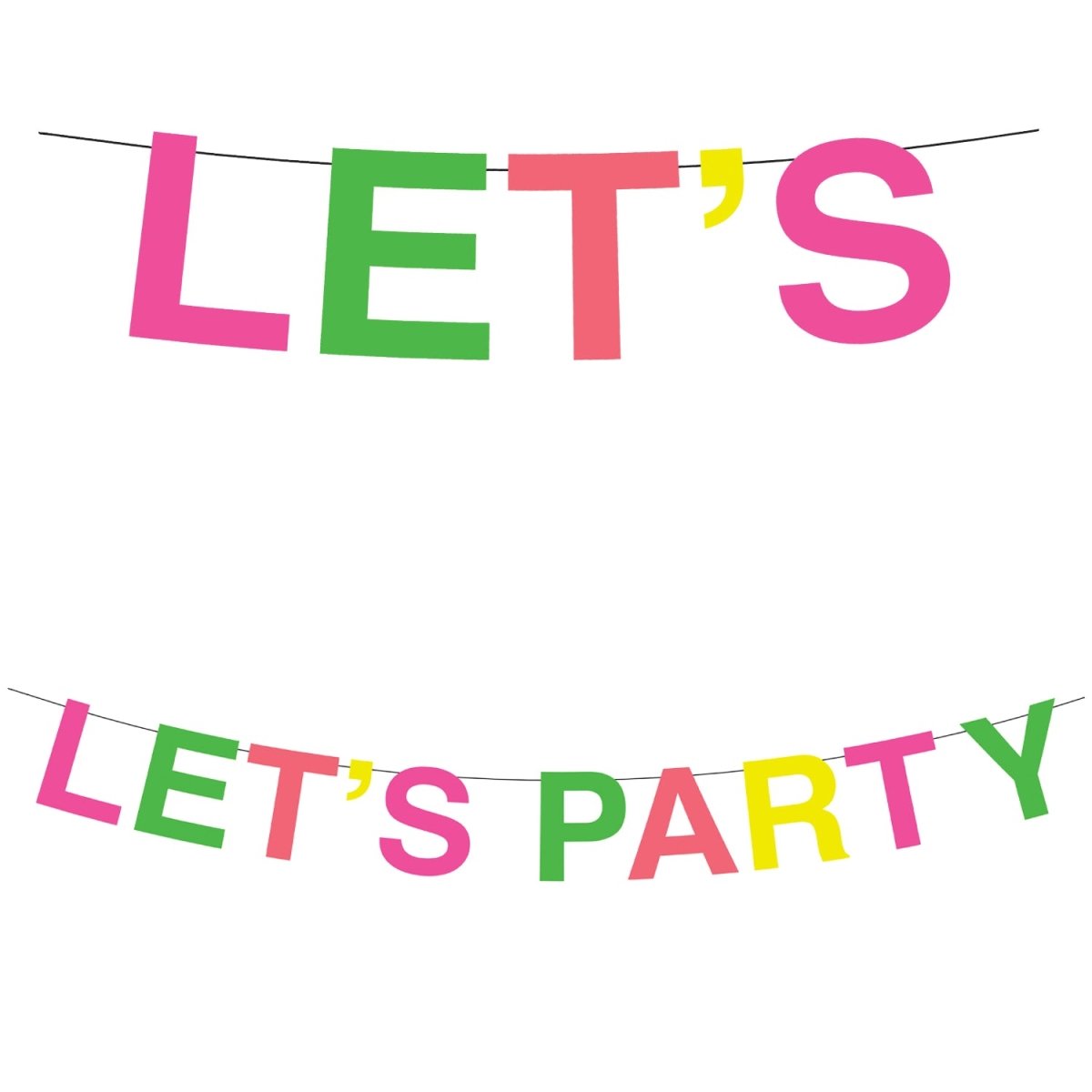 Party Letterslinger Gekleurd 2m
