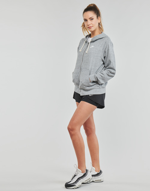 Nike - Full-Zip Hoodie - DK GREY HEATHER/WHITE