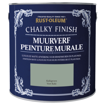 Rust-oleum chalky finish muurverf krijtmat kakigroen 2,5 liter