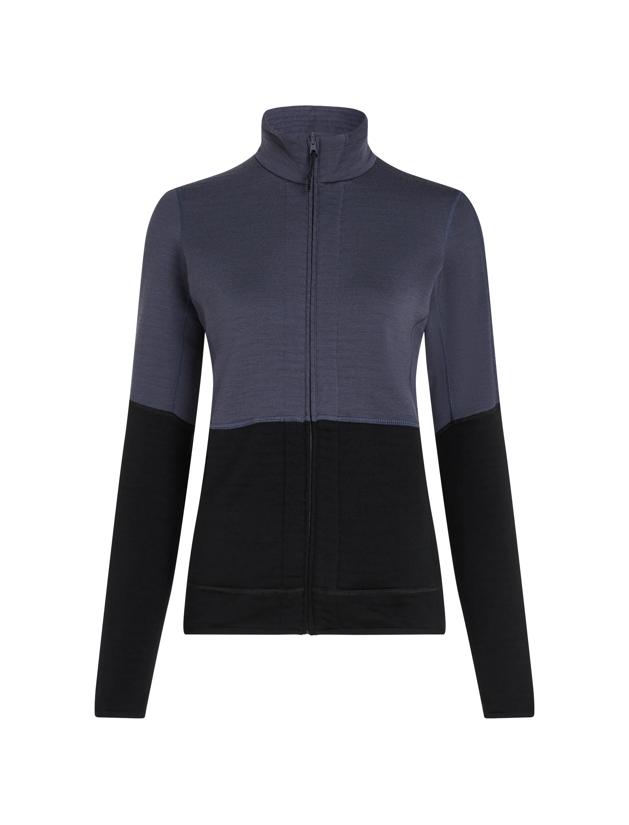 Icebreaker W Merino 400 Realfleece Descender Ls Z Graphite/black/cb