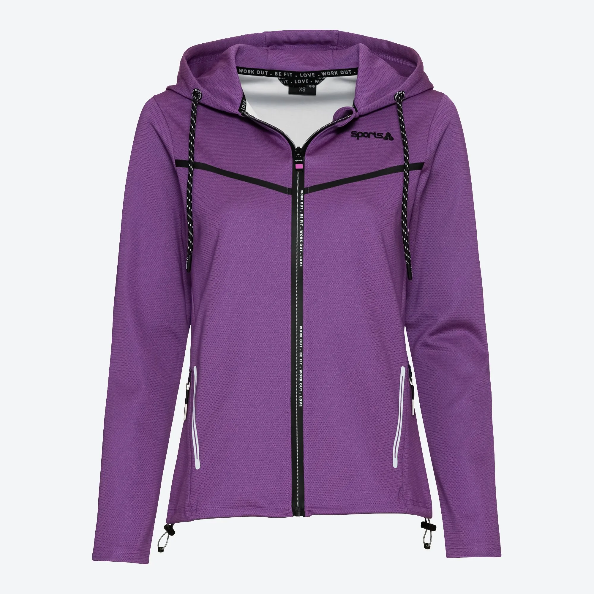Damen-Trainingsjacke mit Kapuze