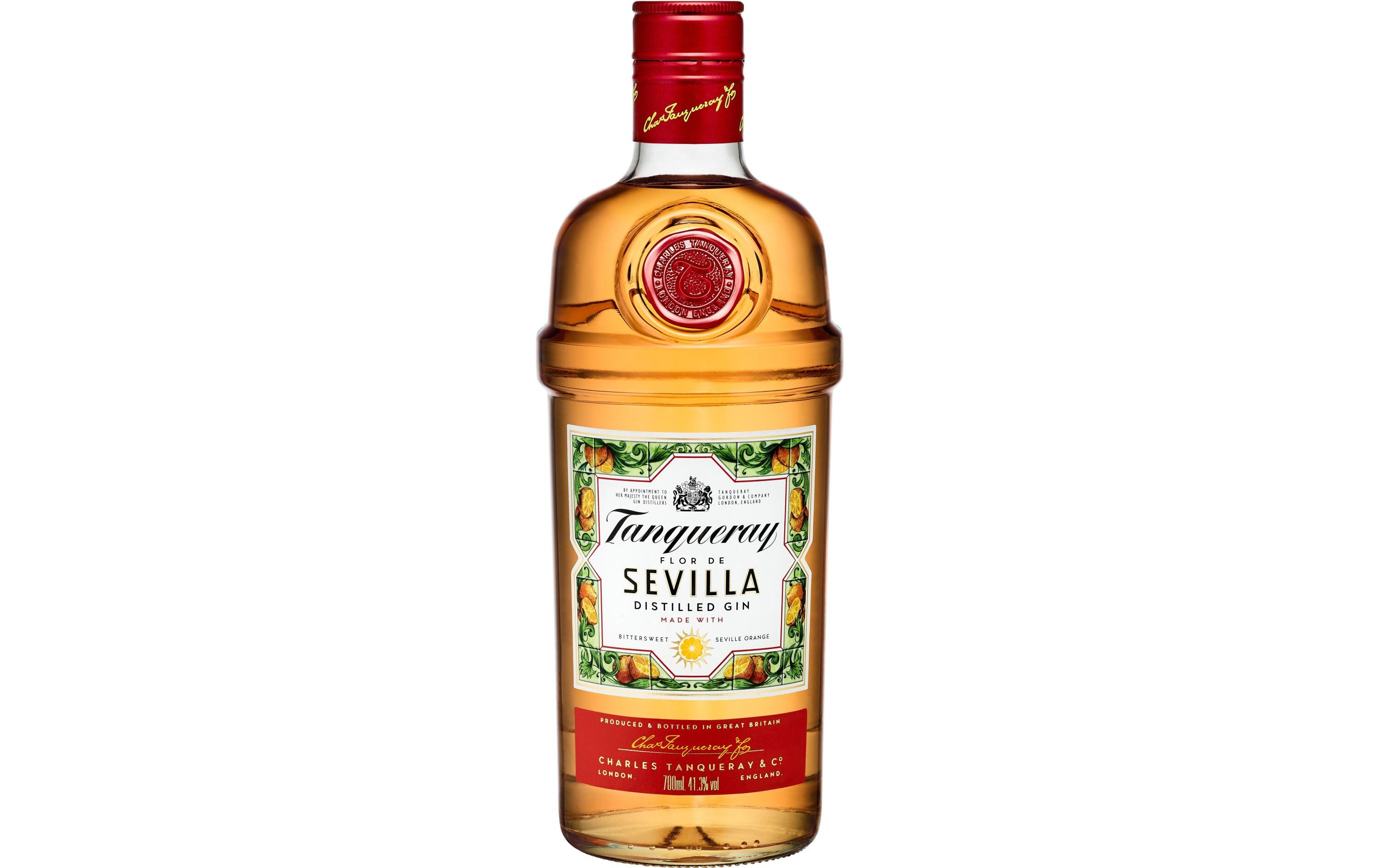 Gin Tanqueray Flor de Sevilla 0.7 lWacholder-Spirituose mit sizilianischen Orangen