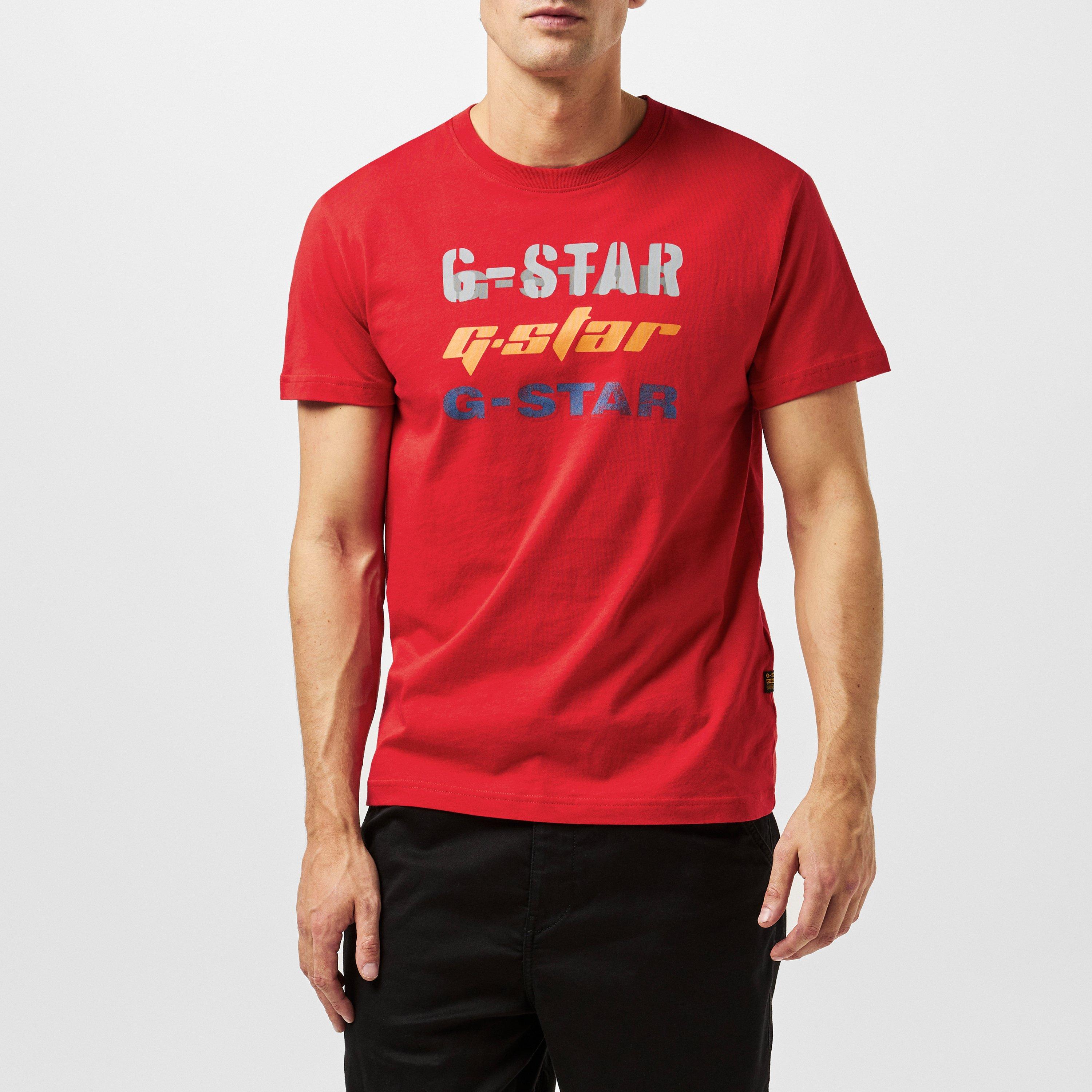 G Star Triple Logo Graphic T Shirt