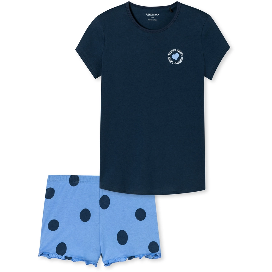 Schiesser Pyjama Organic Cotton nachtblau
