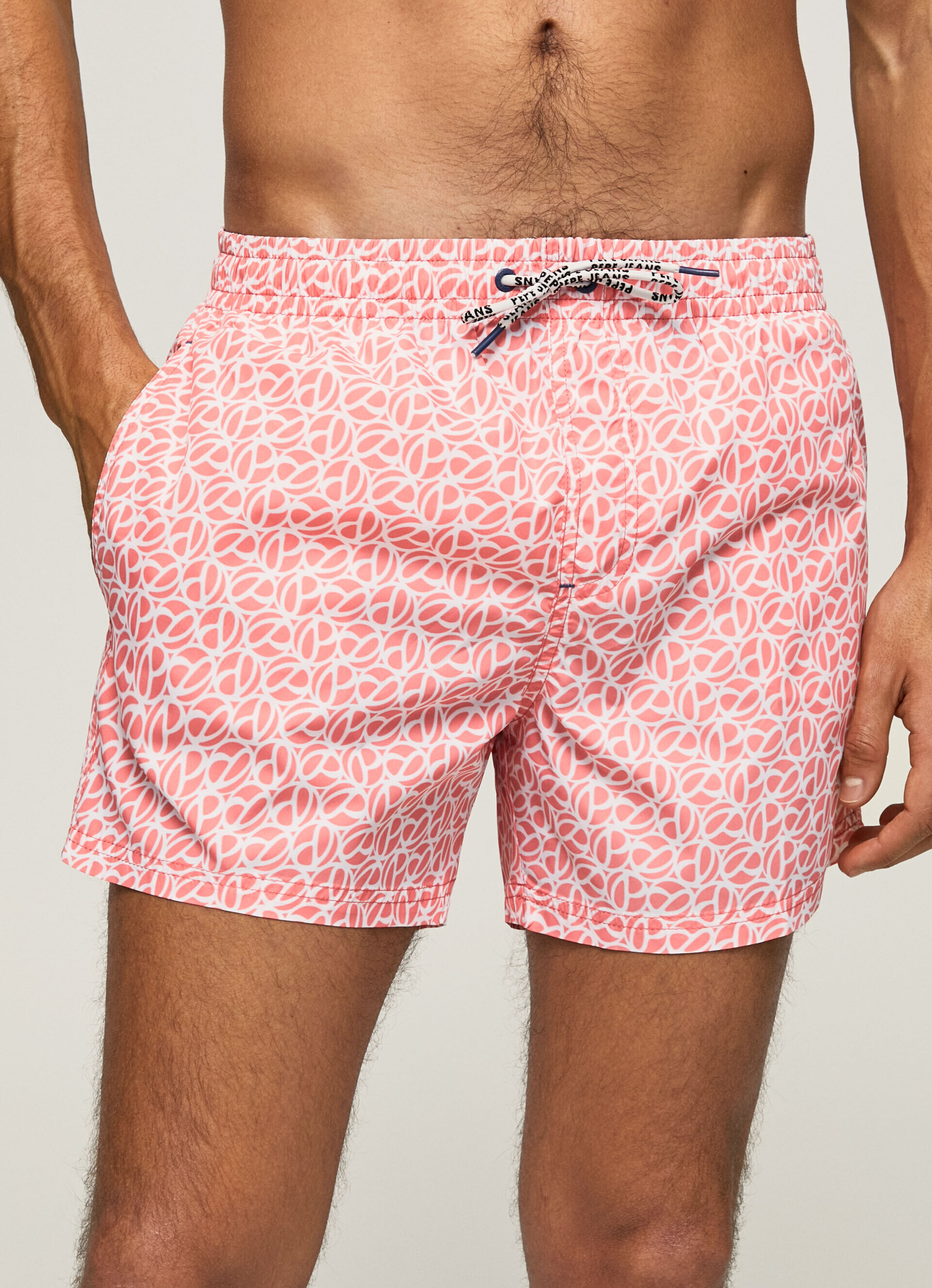 BAÑADOR BERMUDA FERDI LOGOTIPO P - coral pink