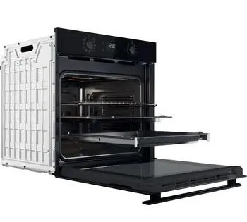 Whirlpool OMR58HU1B - Ovn - til indbygning - niche - bredde: 56 cm - dybde: 56 cm - højde: 58.3 cm - med selv-rengøring - Klasse A  - sort