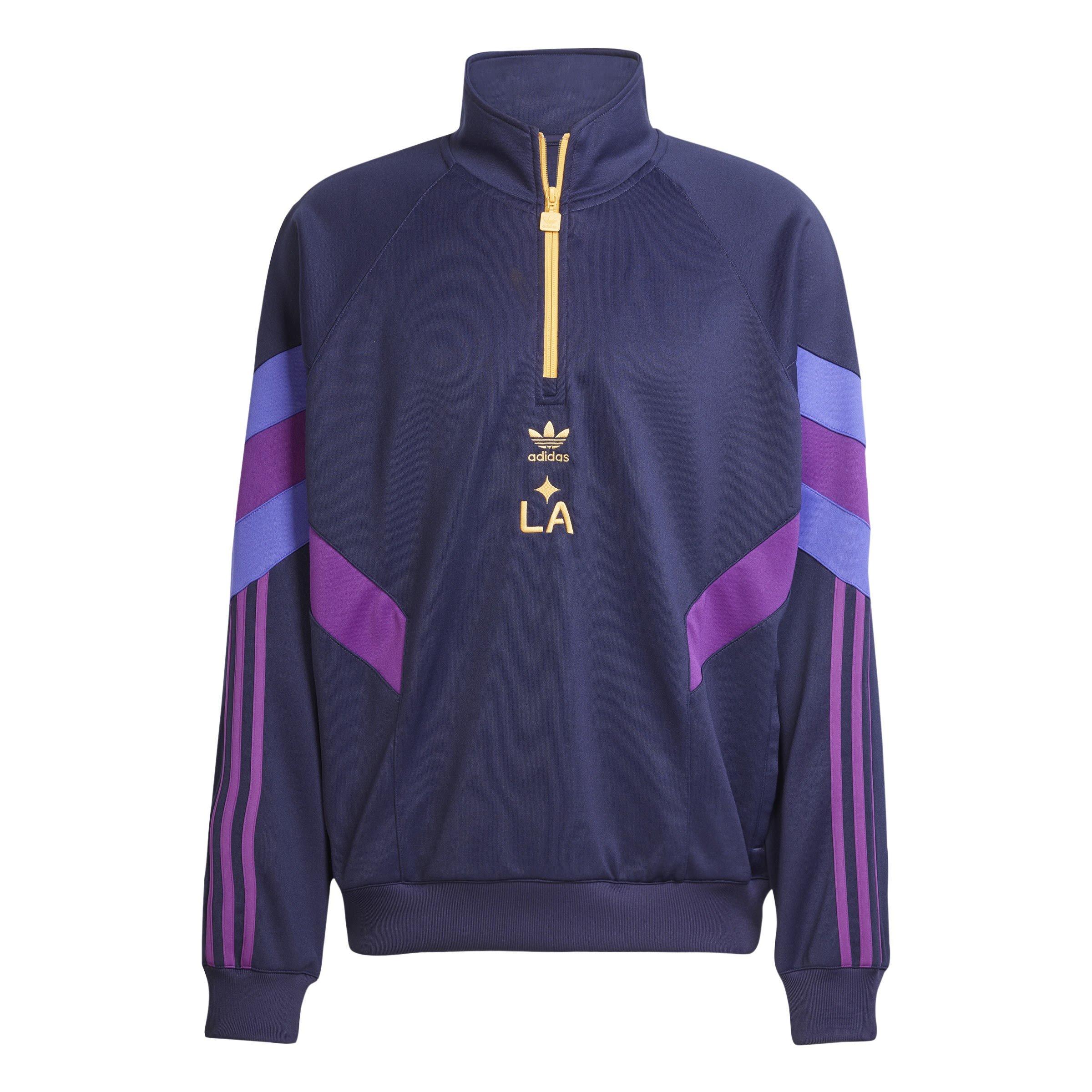 adidas LA Galaxy Originals Half-Zip Crew Sweatshirt Mens