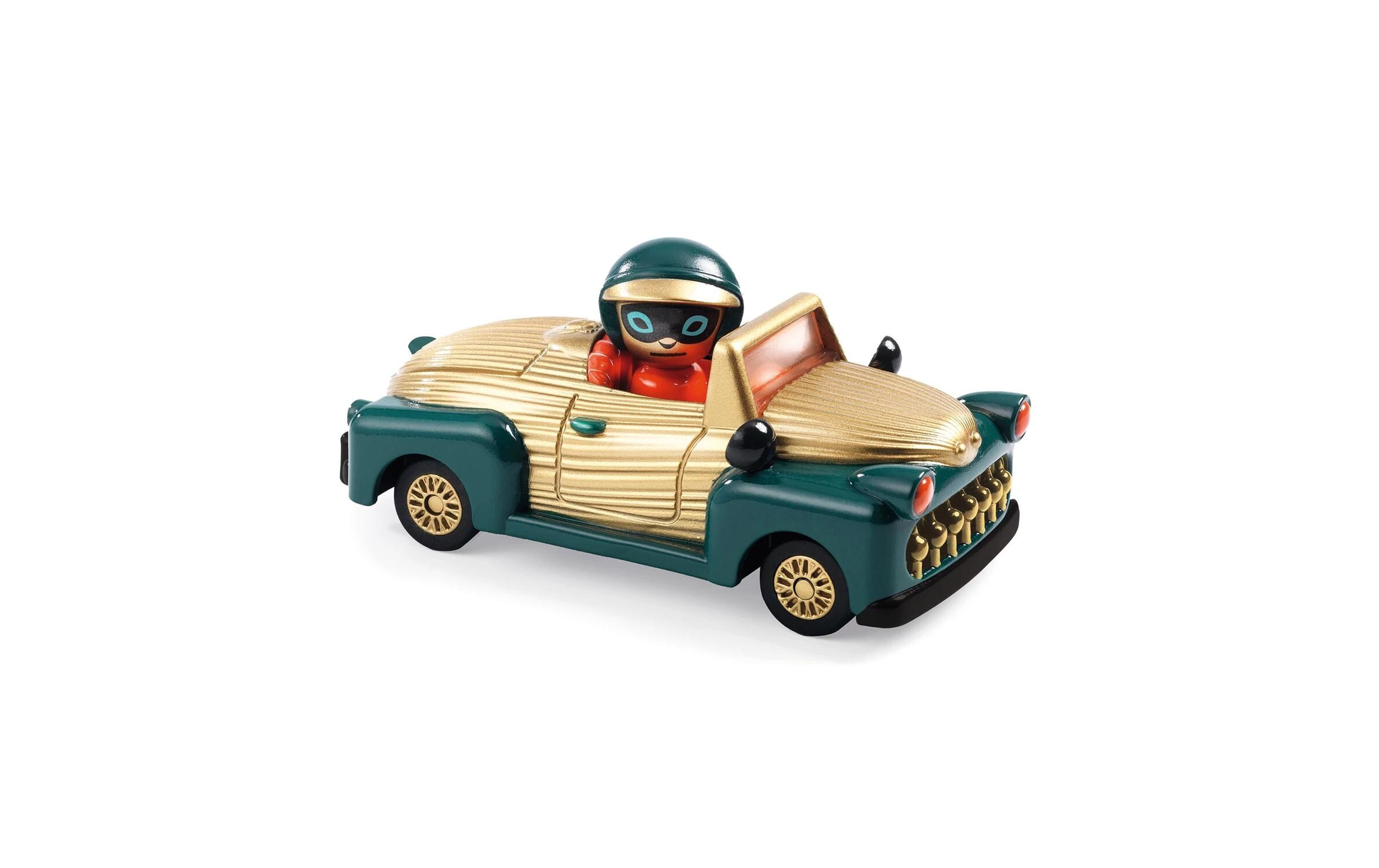 Rennwagen Crazy Motors – Royal ScarabSpielzeugauto aus Metall mit fest installierter Fahrerfigur