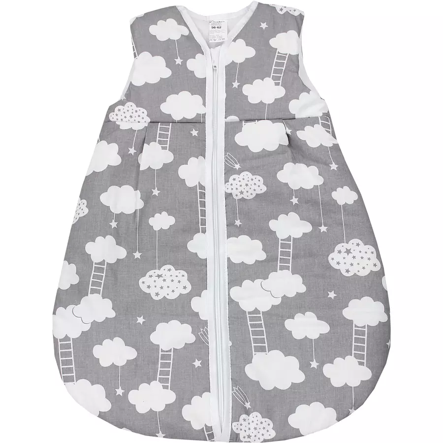 TupTam Baby Ganzjahres Schlafsack Ärmellos Wattiert grau