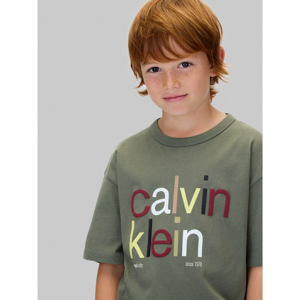 Køb Calvin Klein Thyme Farve Logo Graphic Ss T-Shirt