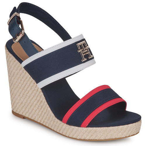 Tommy Hilfiger - RWB FEMININE WEDGE - Marine / Blanc / Rouge