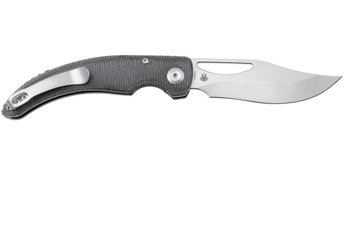 Tenable Gideon T1119A1 Stonewashed Nitro-V, Black Micarta, zakmes, Dead Sober design
