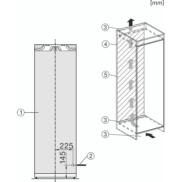 Réfrigérateur 1 porte Miele K 7747 D - ENCASTRABLE 177 CM