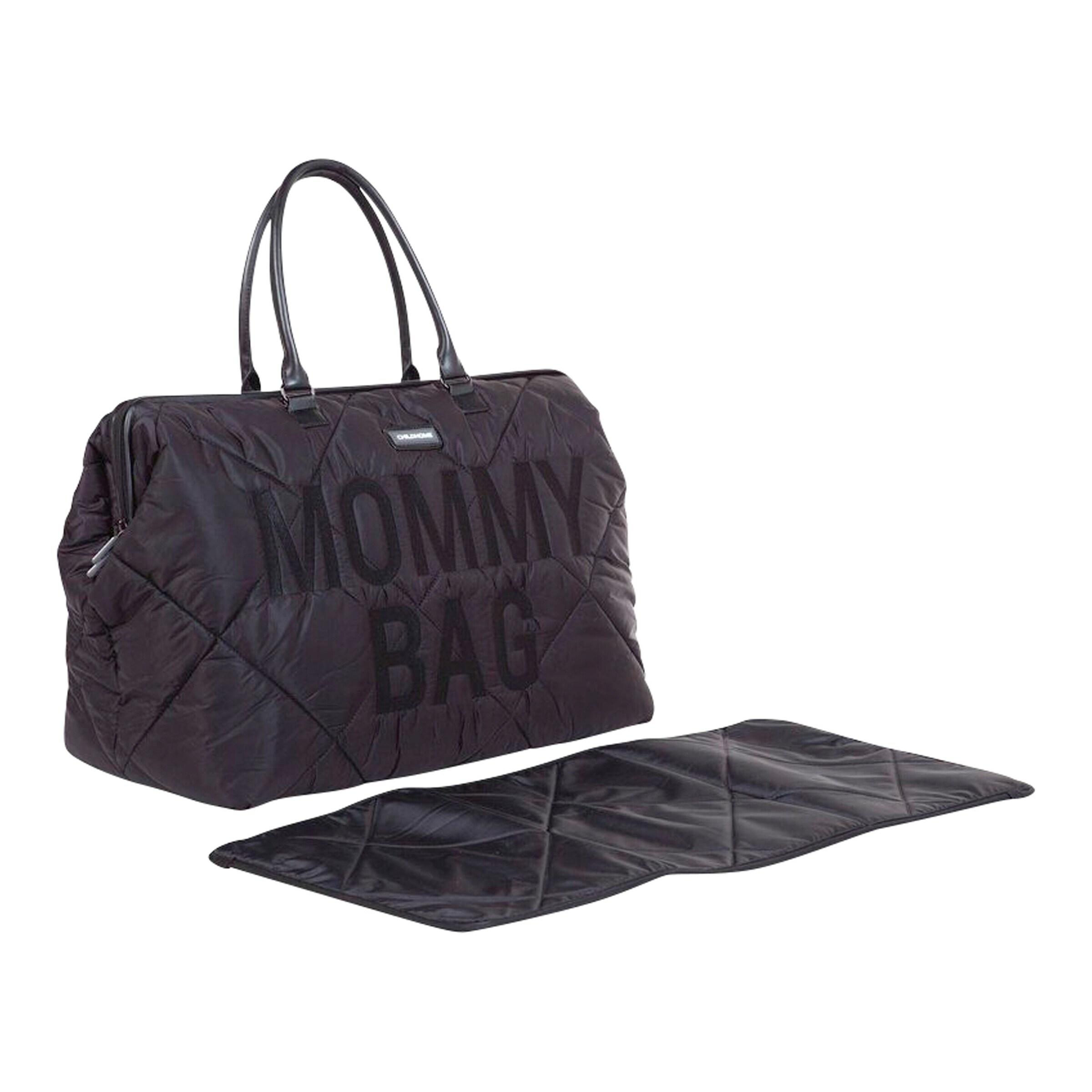 Childhome Wickeltasche Mommy Bag schwarz gesteppt