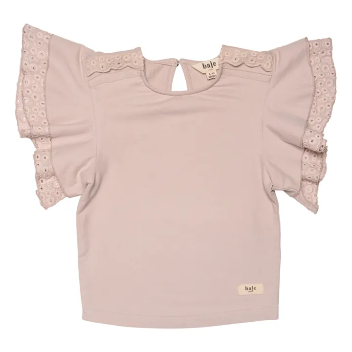 Baje Studio T-shirt Como Manches Volants | Lilas