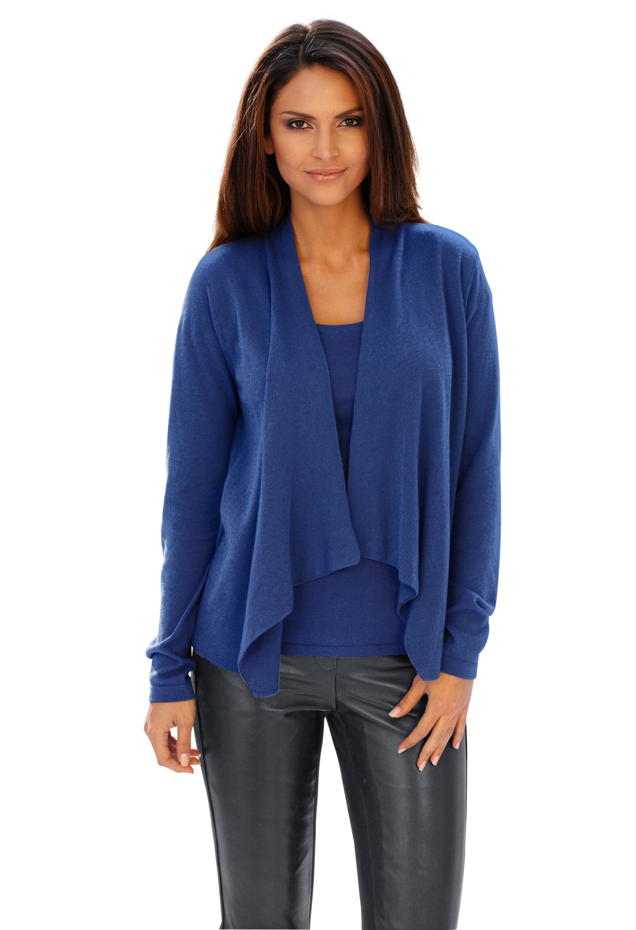 heine Strick-Twinset in royalblau
