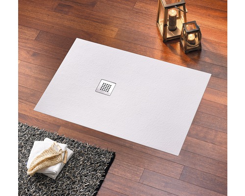 OTTOFOND Strato douchebak 90 x 90 x 2,4 cm wit structuur 876001